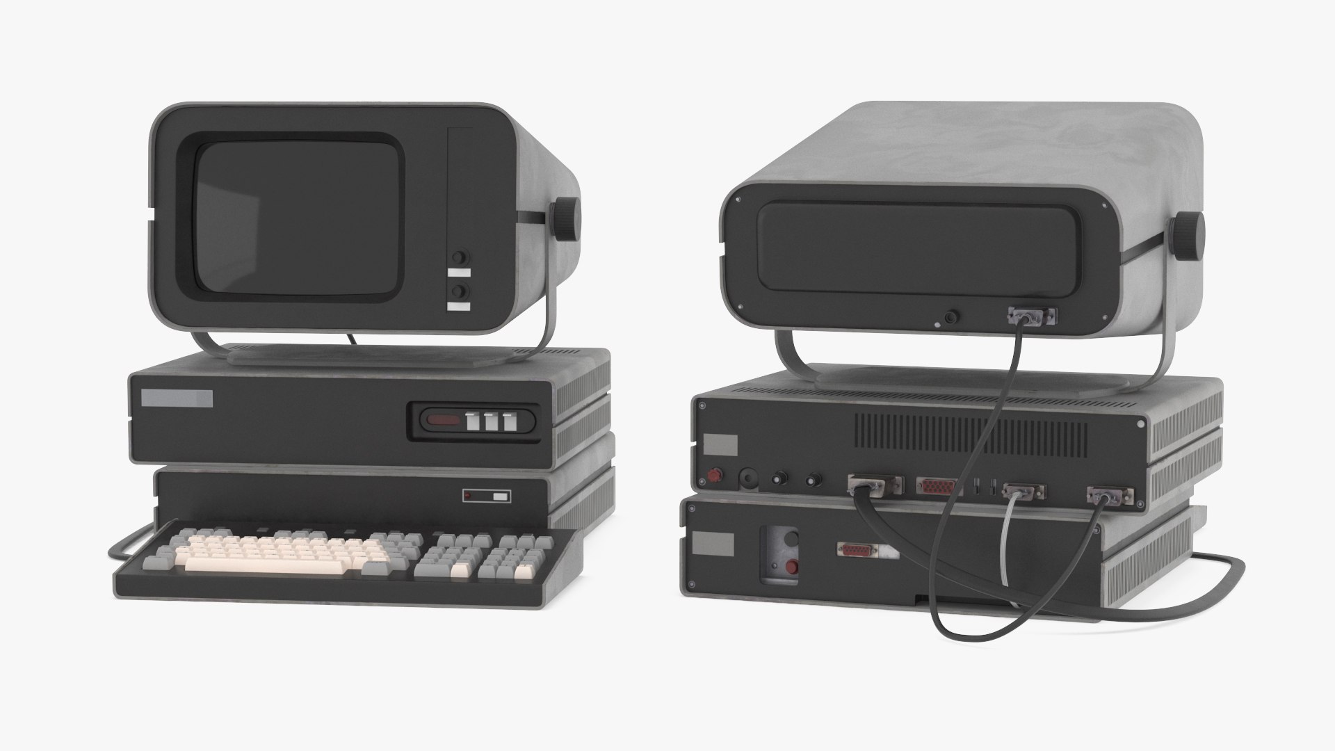 Retro Personal Computer Turned Off 3D Model - TurboSquid 2247324