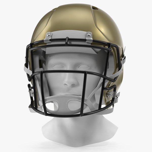 3D model Football Helmet on Mannequin Head