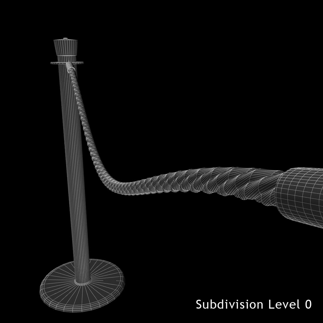 3ds Velvet Rope Stanchion