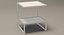 End Table Square Metal/Glass 006
