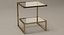 End Table Square Metal/Glass 006
