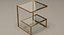 End Table Square Metal/Glass 006