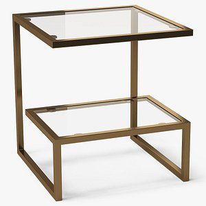 square end table metal 3D