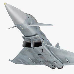 3d model of fighter eurofighter typhoon rigged