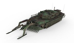 3D tank abrams mineplow extra