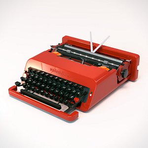 3D olivetti valentine typewriter model