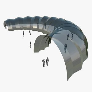 3D model Glass snail tunnel pavilion
