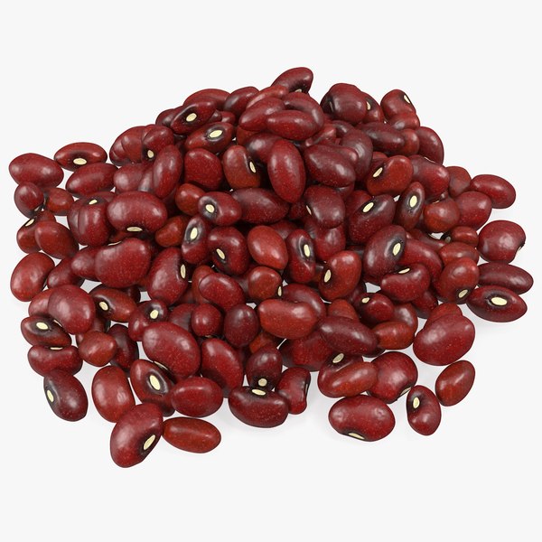 3D dark red kidney beans