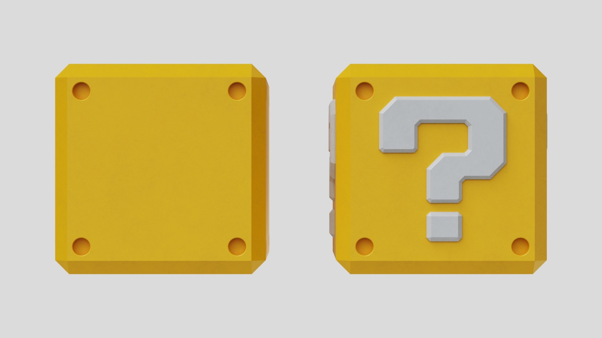 3D Mario Question Mark Block Cube Model - TurboSquid 2340548