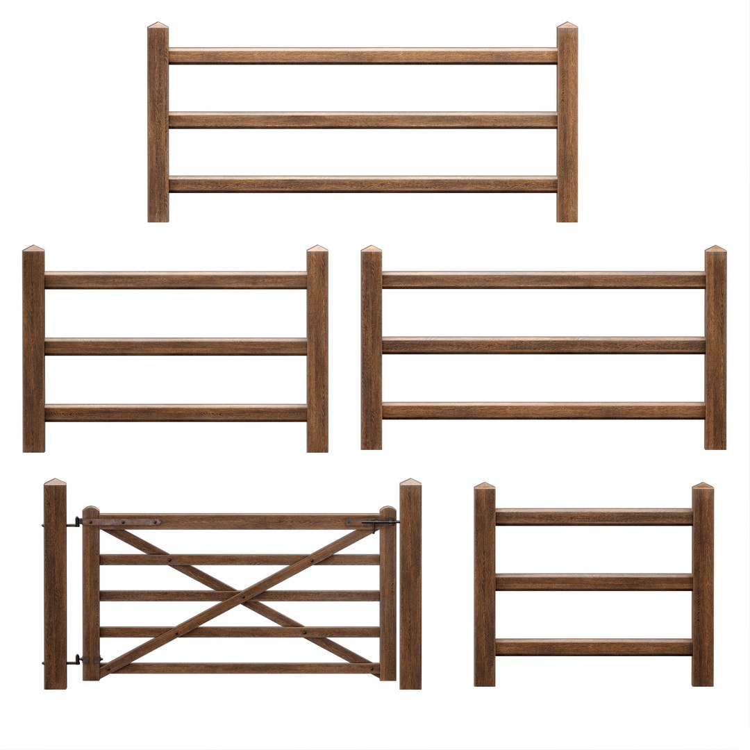 Horse fence model - TurboSquid 1872492