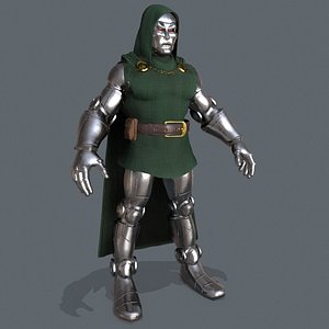 3D Dr Doom Low poly 3d Model