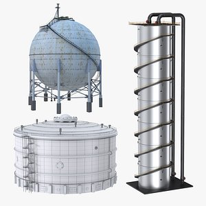 Refinery Equipment Collection 3D model