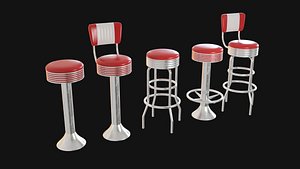 Bar Stool Retro Diner Restaurant 50s