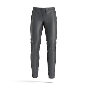 Black Sport Pants - sporty training trackpants 3D