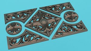 3D Panel with patterns 3D Model Molding