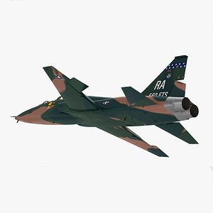 3D Trainer Jet Military T-38 Talon Camo Rigged for Maya model