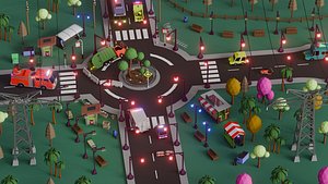 Low Poly Urban Street Props Mega Pack - 170 Assets