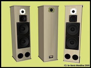 free speakers stereo 3d model