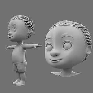 Stylized Young Girl Character Base Mesh