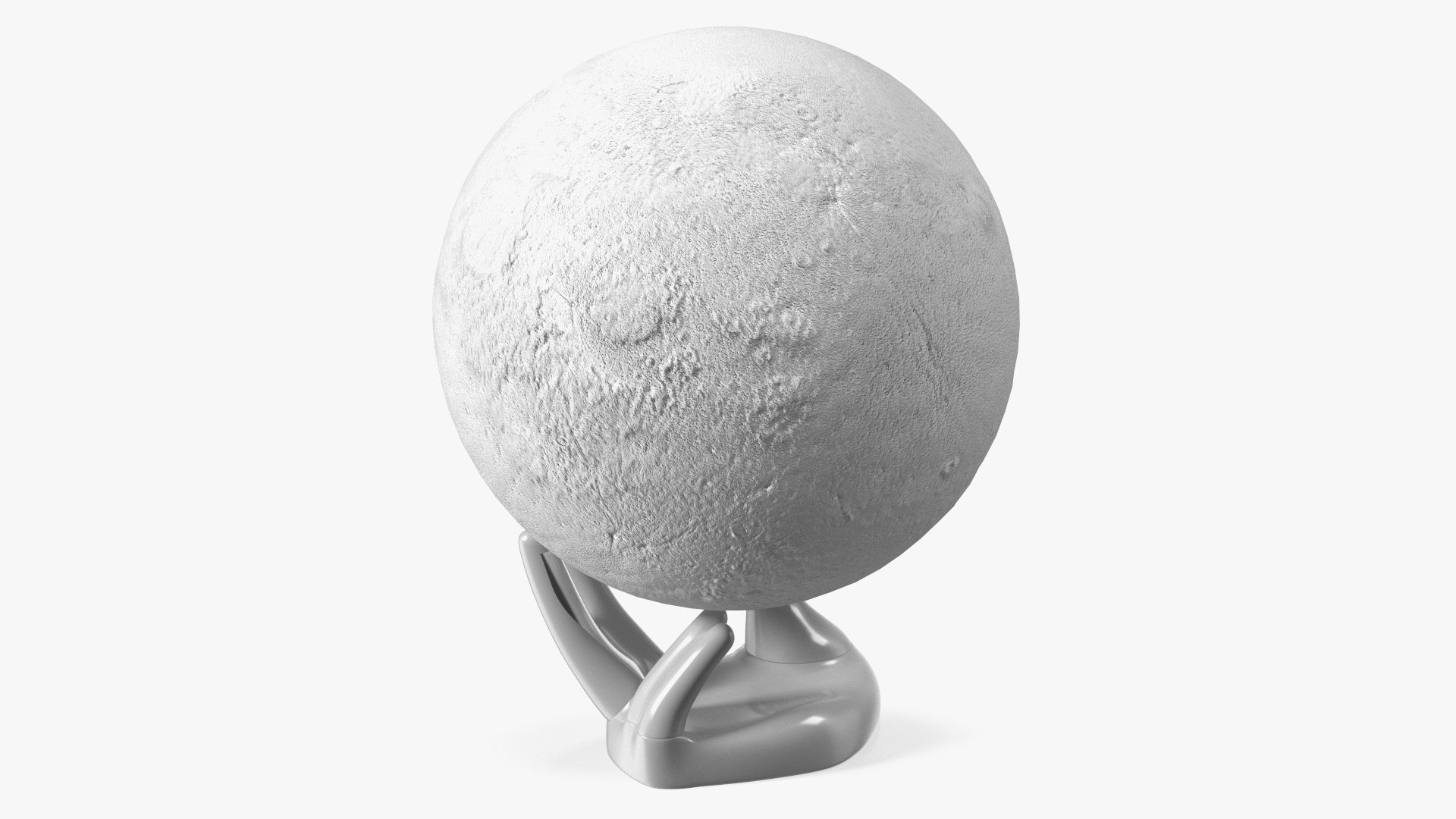 Moon Lamp on Stand Light Off 3D model preview