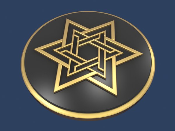 3D star david medallion model - TurboSquid 1417189