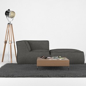 sofa set 3d model