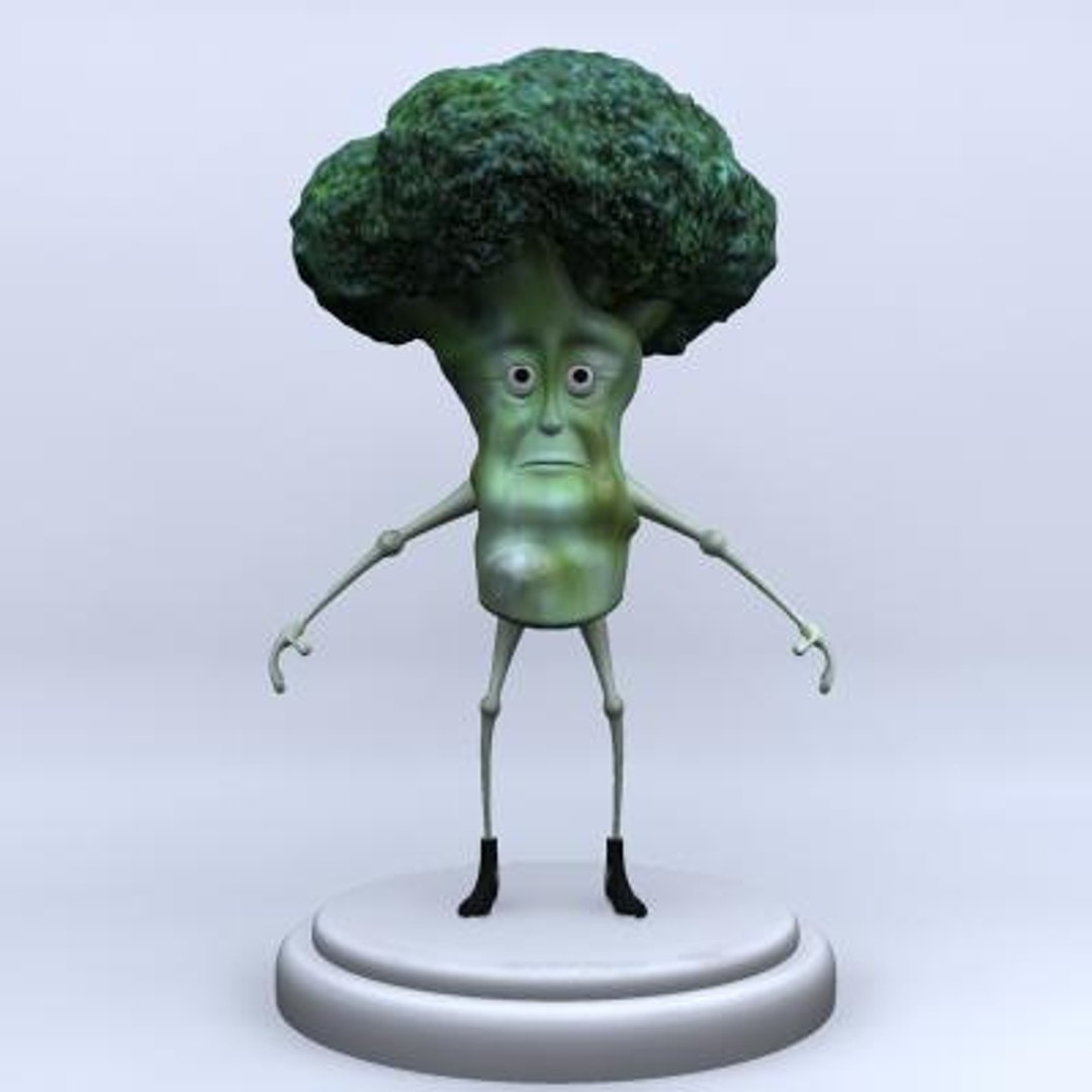 Broccoli Character Modeled 3d Model