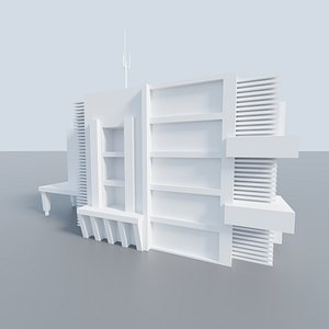5 apartment building 3D