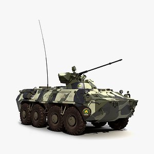 BTR 80A Rigged 3D Model