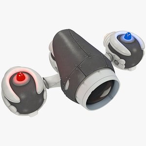 3D science fiction police drone