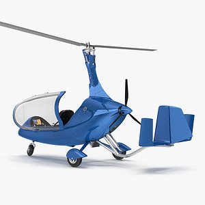 Gyroplane Blue Rigged