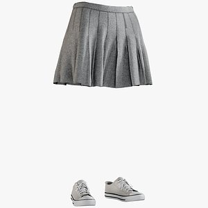 Skirt with Sneakers