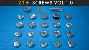 20 screws bolt 3D model