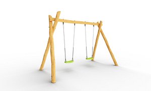 3D Wood Swing Double
