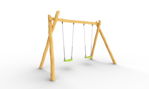 3d wood swing double