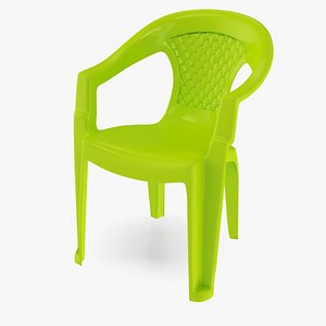 3D plastic chair v1 model