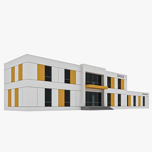 3D Building yellow model