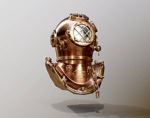 3D Navy diving helmet