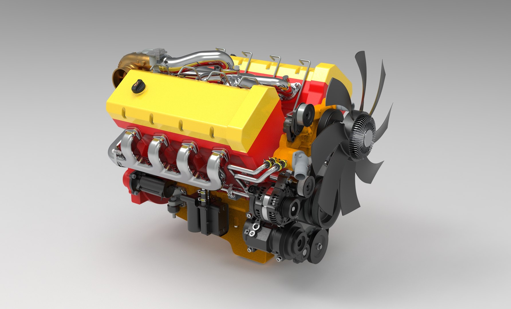 V8 Turbo Engine CAD 3D Model 3D Model - TurboSquid 1847722