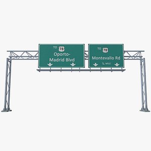 3d highway signage