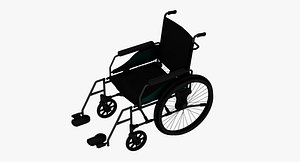 wheel chair 3d dwg