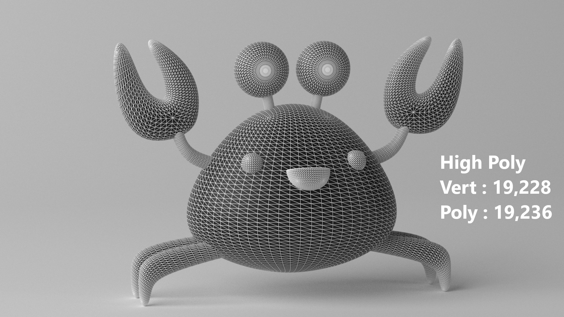 Cartoon Cute Little Crab Model TurboSquid 2006906