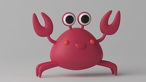 Cartoon Cute Little Crab model