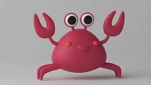 Cartoon Cute Little Crab