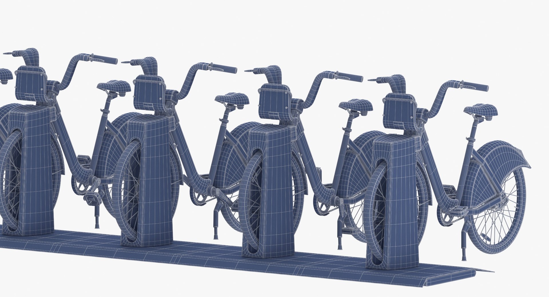 Bike Rental 01 Full Rack 3D - TurboSquid 2242114