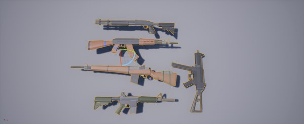 Pacote de armas de jogo (30 ativos, Low Poly) Modelo 3D $24 - .max .fbx  .obj - Free3D