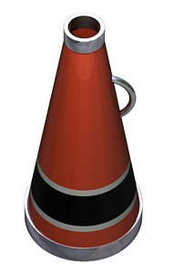 3d model megaphone cheerleading sports