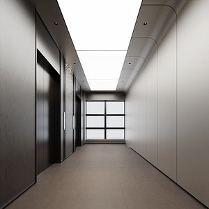 Modern Office Elevator Corridor Lobby