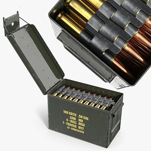 3D model M2 Fifty BMG Ammunition Can