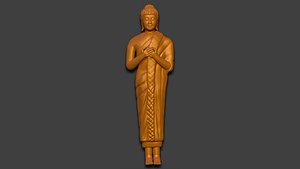 3D model Buddha Asian Stand Action1